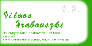 vilmos hrabovszki business card